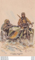 MILITARIA - CAVALERIE MOTORISEE FUSILIERS - 1938 - ILLUSTRATEUR MAURICE TOUSSAINT- SIDE CAR - OFFERT PAR BYRRH - 2 SCANS - Material