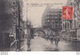 Y26-92) ASNIERES - LES INONDATIONS DE JANVIER 1910 - LES DEUX VOUTES - ( ANIMATION ) - Asnieres Sur Seine