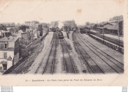 Y26-92) ASNIERES - LA GARE (VUE PRISE DU PONT DU CHEMIN DE FER) - ( TRAIN - 2 SCANS ) - Asnieres Sur Seine