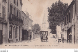 Y25-51) MOURMELON LE GRAND - LE CAFE DES OFFICIERS ET RUE DE CHALONS - ( ANIMATION - 2 SCANS ) - Mourmelon Le Grand