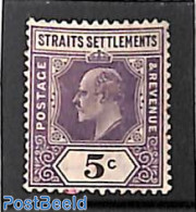 Malaysia 1904 Straits Settlements, 5c, WM Multiple CA, Stamp Out Of Set, Unused (hinged) - Andere & Zonder Classificatie