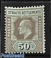 Malaysia 1906 Straits Settlements, 50c, Stamp Out Of Set, Unused (hinged) - Other & Unclassified