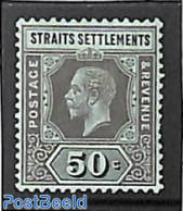 Malaysia 1914 Straits Settlements, 50c, Reverse Green, Stamp Out Of Set, Unused (hinged) - Sonstige & Ohne Zuordnung