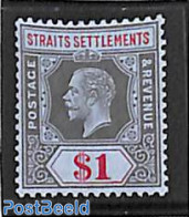 Malaysia 1912 Straits Settlements, 1$, Stamp Out Of Set, Unused (hinged) - Sonstige & Ohne Zuordnung