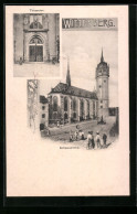 AK Wittenberg, Schlosskirche, Thesentor  - Wittenberg