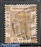 Hong Kong 1880 48c, WM Crown-CC, Used, Used Stamps - Oblitérés
