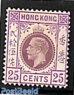 Hong Kong 1912 25c, WM Mult.Crown-CA, Stamp Out Of Set, Type II, Unused (hinged) - Ungebraucht