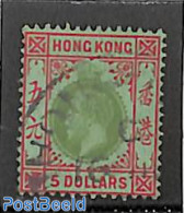 Hong Kong 1921 5$, WM Mult.Script-CA, Used, Used Stamps - Gebraucht