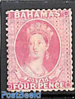 Bahamas 1863 4d, Perf. 12.5, WM Crown-CC, Unused Without Gum, Unused (hinged) - Other & Unclassified