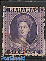 Bahamas 1863 Six Pence, Violet, Perf. 12.5, Used, Used Stamps - Sonstige & Ohne Zuordnung