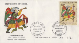 Enveloppe  FDC  1er  Jour   NIGER   Miniatures  Musulmanes  1971 - Niger (1960-...)