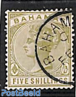 Bahamas 1884 5sh, Used, Used Stamps - Other & Unclassified