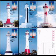 2016 China 2016-19 LIGHTHOUSES IN SOUTH CHINA SEA LOCAL MC-Y - Cartes-maximum