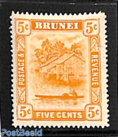 Brunei 1907 5c, WM Mult.CA, Stamp Out Of Set, Unused (hinged), Transport - Ships And Boats - Schiffe