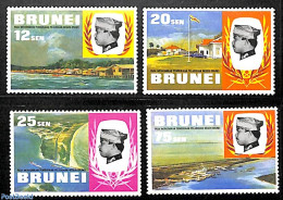 Brunei 1979 New Harbour 4v, Rare Non Issued Set, Mint NH, Transport - Ships And Boats - Schiffe