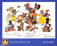 Guyana 1993 Studio Fan Card For Melody Time S/s, Mint NH, Art - Disney - Disney