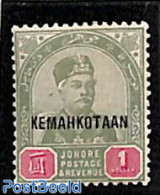 Malaysia 1896 Johore, 1$, Stamp Out Of Set, Unused (hinged) - Sonstige & Ohne Zuordnung