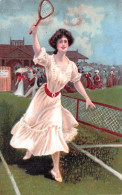 Illustrateur   - Jeune Femme Jouant Au Tennis  - 1900-1949