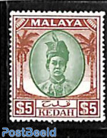 Malaysia 1950 Kedah, 5$, Stamp Out Of Set, Unused (hinged) - Autres & Non Classés
