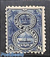 New Zealand 1899 8d, Perf. 11, Stamp Out Of Set, Unused (hinged), Transport - Ships And Boats - Ongebruikt