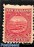 New Zealand 1901 1d, WM NZ-outlined, Stamp Out Of Set, Unused (hinged) - Unused Stamps