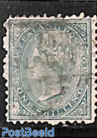 New Zealand 1874 1sh, Used, Wrinkle, Used Stamps - Gebruikt