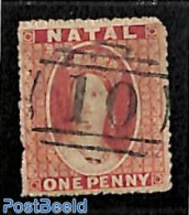 Natal 1862 1d, WM Star, Used, Used Stamps - Natal (1857-1909)