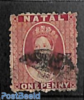 Natal 1869 1d, POSTAGE Overprint, Used, Used Stamps - Natal (1857-1909)