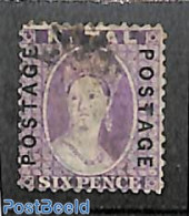 Natal 1870 6d, Double POSTAGE Overprint, Used, Used Stamps - Natal (1857-1909)