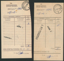 Document De La Poste - Lot De 2 Postzendingen (n°104) + Griffe Linéaire KRUISHOUTEM 1 (deux Formats ! 1974/76) - Langstempel