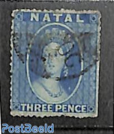 Natal 1859 3d, No WM, Perf. 16, Used, Used Stamps - Natal (1857-1909)