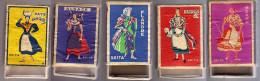 5 Boites D'Allumettes - REGIONS COSTUMES - Matchboxes