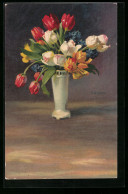 Künstler-AK Clara V. Sieversf: Tulpen In Einer Vase  - Autres & Non Classés