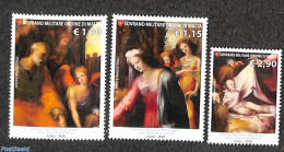 Sovereign Order Of Malta 2020 Christmas 3v, Mint NH, Religion - Christmas - Art - Paintings - Noël