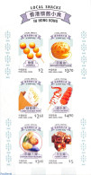 Hong Kong 2021 Local Snacks 6v, Foil Sheet, Mint NH, Health - Food & Drink - Ongebruikt