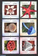 Romania 2021 Mushrooms 6v, Mint NH, Nature - Mushrooms - Unused Stamps