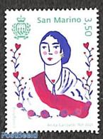 San Marino 2021 Anita Garibaldi 1v, Mint NH - Neufs