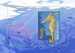 Tuvalu 2021 Sea Horses S/s, Mint NH, Nature - Fish - Vissen