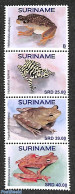 Suriname, Republic 2021 Frogs 4v [:::], Mint NH, Nature - Frogs & Toads - Suriname