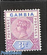 Gambia 1898 3d, Stamp Out Of Set, Unused (hinged) - Gambia (...-1964)