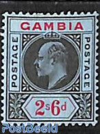 Gambia 1909 2s6d , WM Multiple Crown-CA, Stamp Out Of Set, Unused (hinged) - Gambie (...-1964)