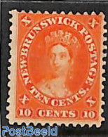 Canada 1860 New Brunswick, 10c,  Stamp Out Of Set, Without Gum, Unused (hinged) - Ongebruikt