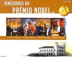 Sao Tome/Principe 2015 Nobelprize Winners 4v M/s, Mint NH, History - Nobel Prize Winners - Nobelprijs