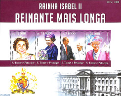 Sao Tome/Principe 2015 Queen Elizabeth II 4v M/s, Mint NH, History - Kings & Queens (Royalty) - Familles Royales