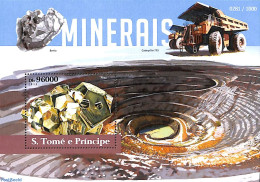 Sao Tome/Principe 2015 Minerals S/s, Mint NH, History - Science - Geology - Mining - Sao Tome And Principe