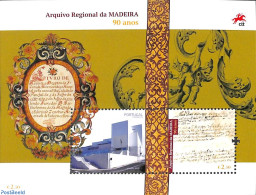 Madeira 2021 Regional Archives Of Madeira S/s, Mint NH, Art - Handwriting And Autographs - Libraries - Madère