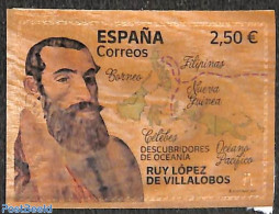 Spain 2021 Ruy Lopez De Villalobos 1v, On Wood, Mint NH, History - Various - Explorers - Maps - Other Material Than Pa.. - Neufs