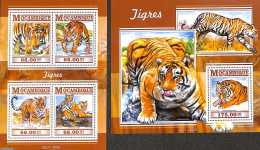 Mozambique 2015 Tigers 2 S/s, Mint NH, Nature - Cat Family - Mosambik