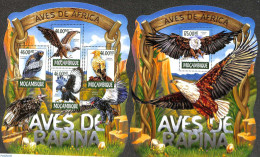 Mozambique 2015 Birds Of Prey 2 S/s, Mint NH, Nature - Birds - Birds Of Prey - Mosambik