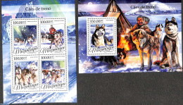 Mozambique 2016 Sledge Dogs 2 S/s, Mint NH, Nature - Dogs - Mozambique